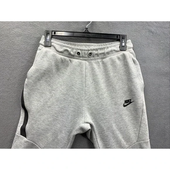 Nike Men's Tech Fleece Jogger Sweatpants 805162-063 Heather Gray Black Small - Picture 8 of 15